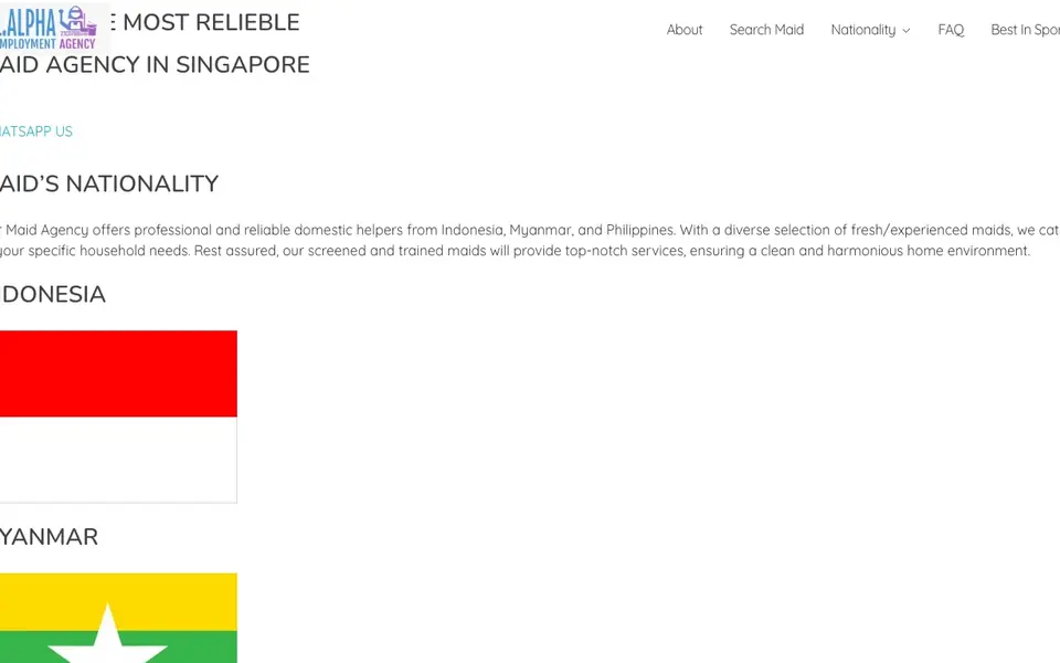 1.Alpha Employment Agency website homepage, 4 Oct 2026