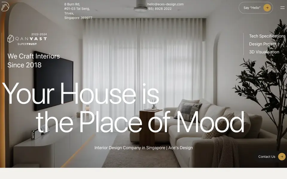 Ace’s Design website homepage, 4 Oct 2026