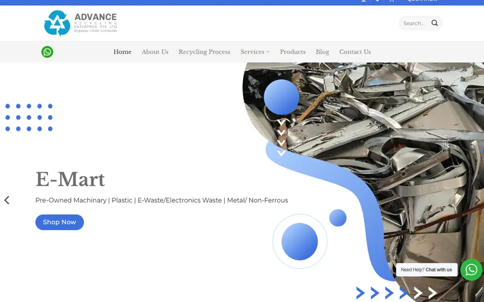 Advance Recycling Enterprise website homepage, 4 Oct 2026