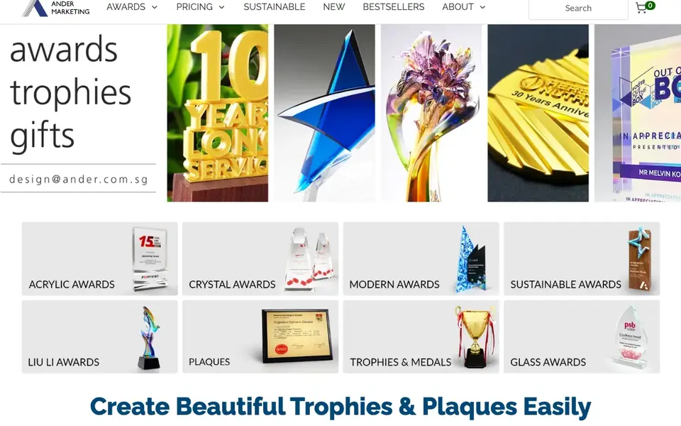 Ander Marketing Pte Ltd website homepage, 4 Oct 2026