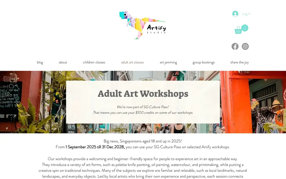 Artify Studio website homepage, 4 Oct 2026