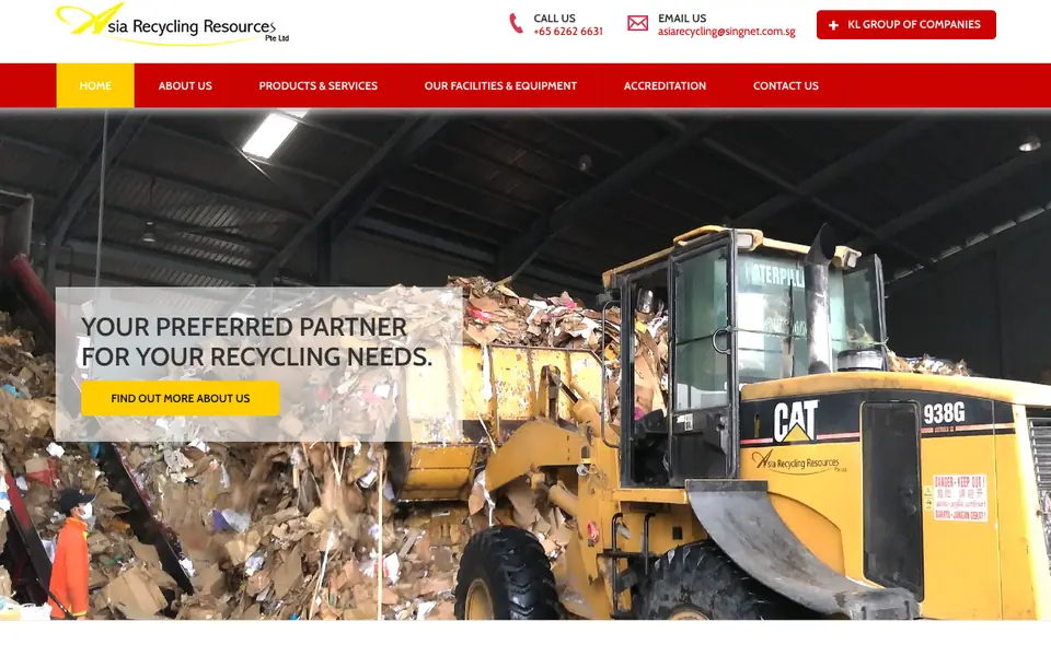 Asia Recycling Resources website homepage, 4 Oct 2026