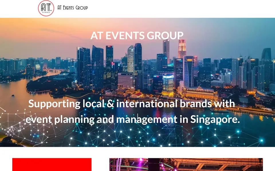 AT EVENTS GROUP website homepage, 4 Oct 2026