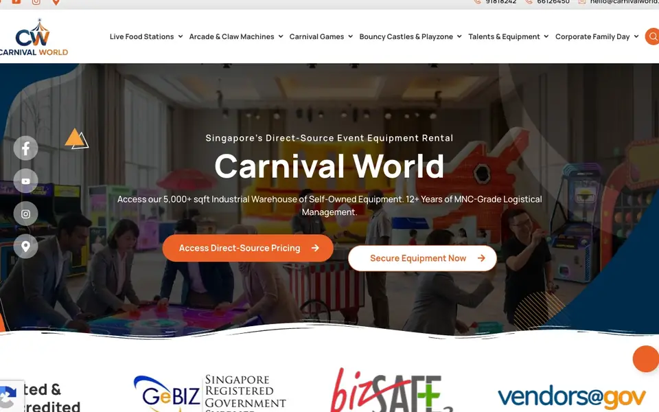 Carnival World SG website homepage, 4 Oct 2026