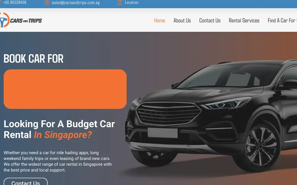 Cars and Trips website homepage, 4 Oct 2026