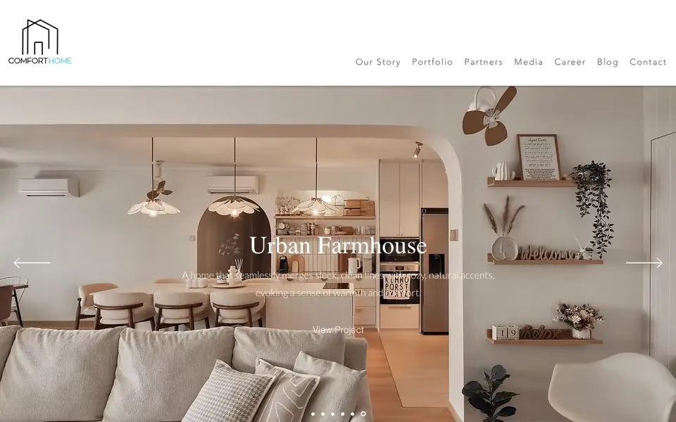 Comfort Home website homepage, 4 Oct 2026