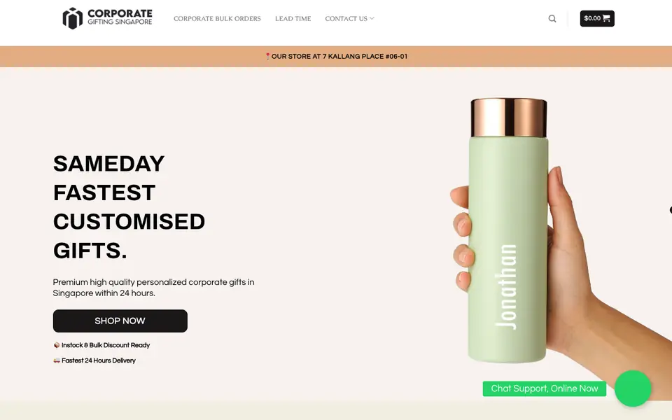 Corporate Gifting Singapore website homepage, 4 Oct 2026