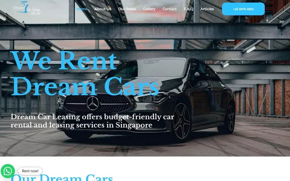 Budget Car Leasing website homepage, 4 Oct 2026