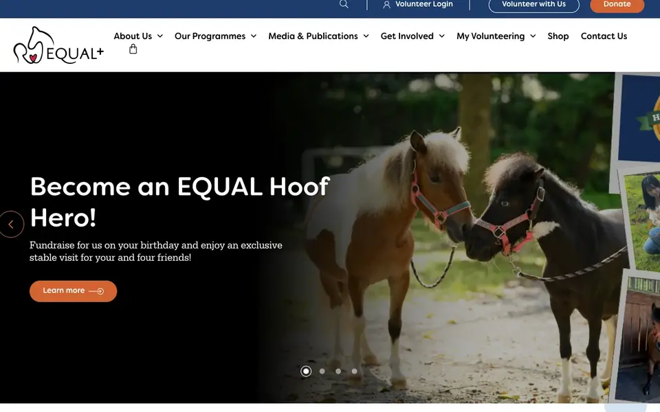 EQUAL website homepage, 4 Oct 2026