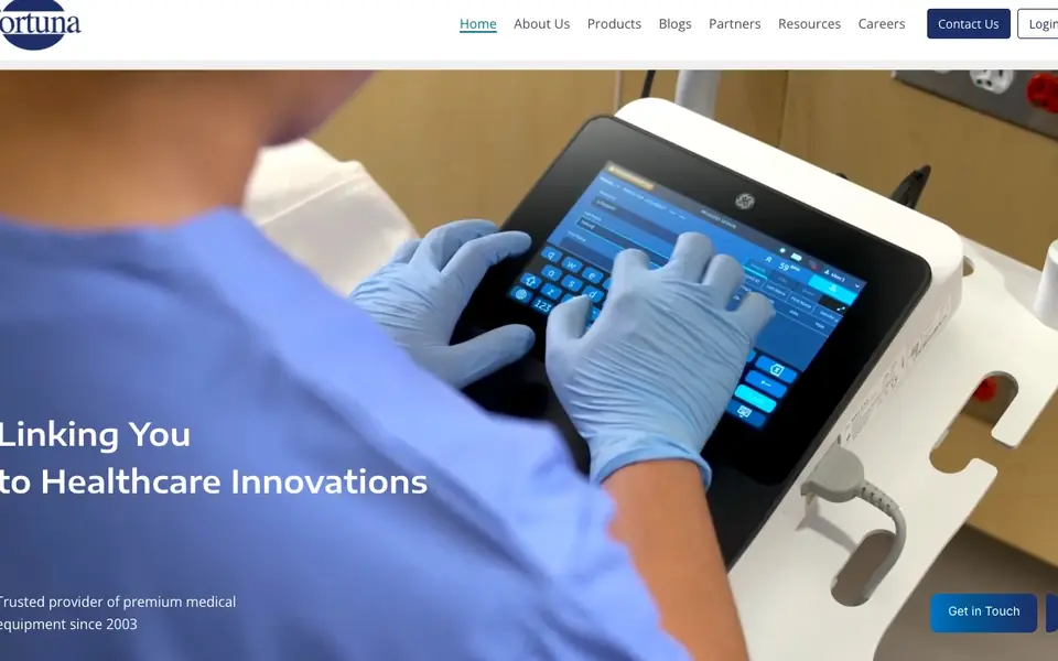 Fortuna Scientific website homepage, 4 Oct 2026