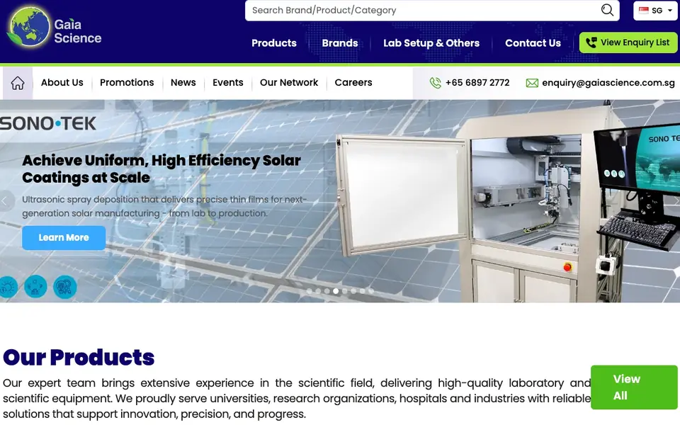 Gaia Science Pte Ltd website homepage, 4 Oct 2026