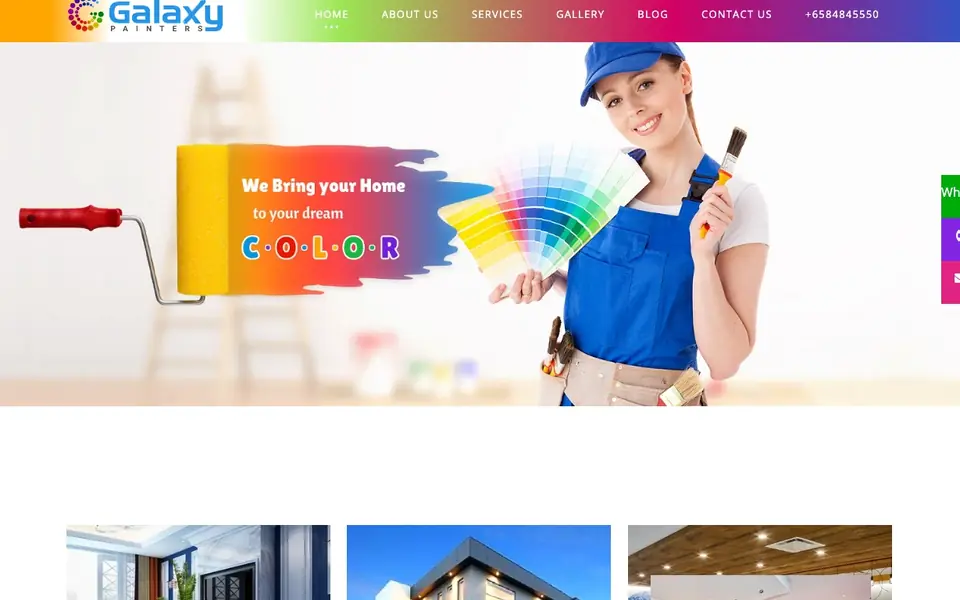 Galaxy Painters website homepage, 4 Oct 2026