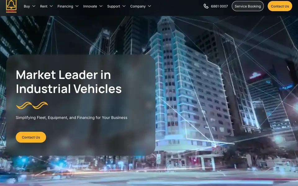 Goldbell Car Rental website homepage, 4 Oct 2026