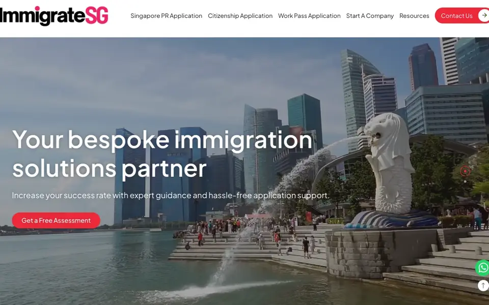 Immigrate SG website homepage, 4 Oct 2026