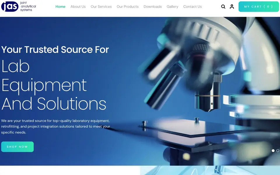 Joint Analytical Systems Singapore website homepage, 4 Oct 2026
