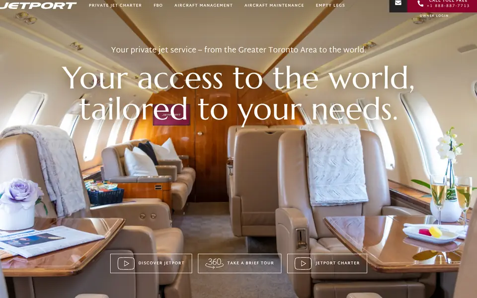 Jetport website homepage, 4 Oct 2026