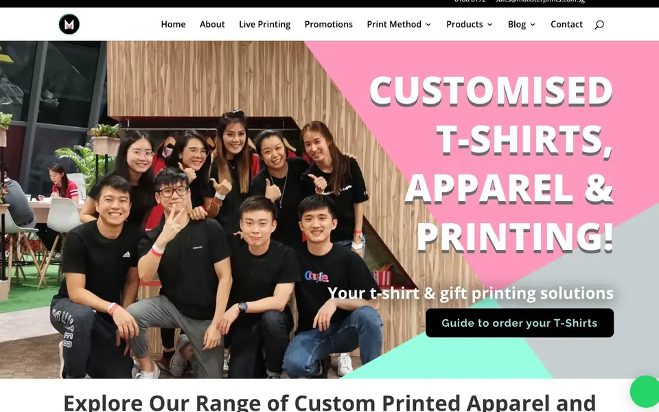 MonsterPrints website homepage, 4 Oct 2026