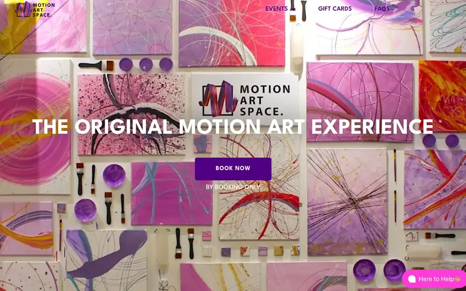 Motion Art Space website homepage, 4 Oct 2026