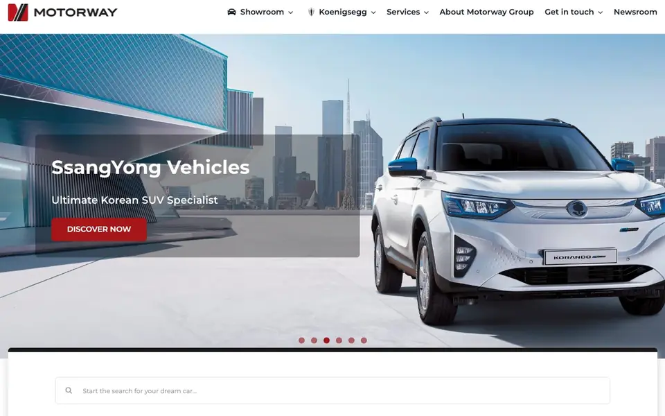 Motorway Car Rentals website homepage, 4 Oct 2026