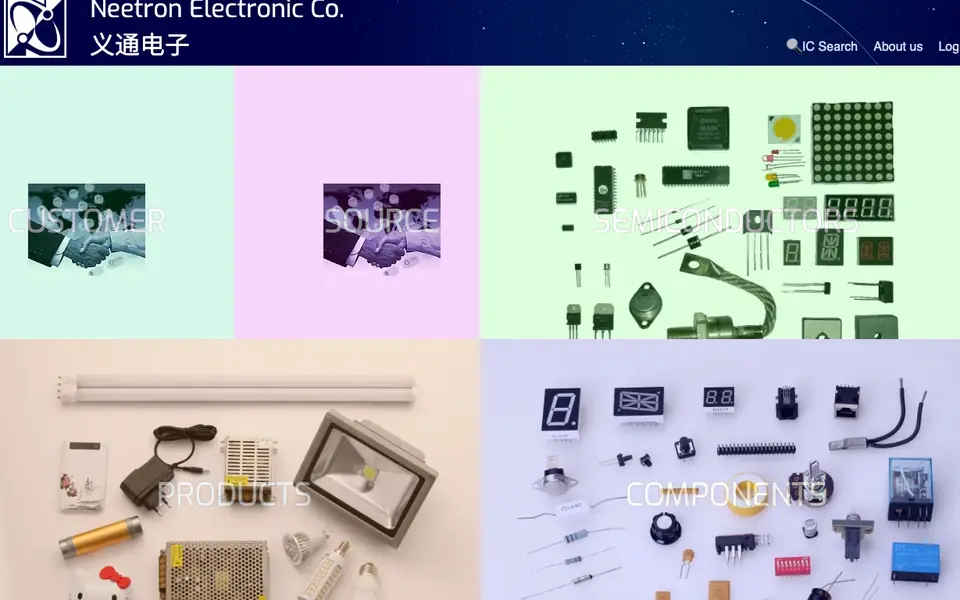 Neetron Electronic website homepage, 4 Oct 2026