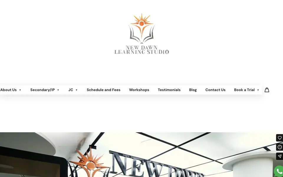 New Dawn Learning Studio website homepage, 4 Oct 2026
