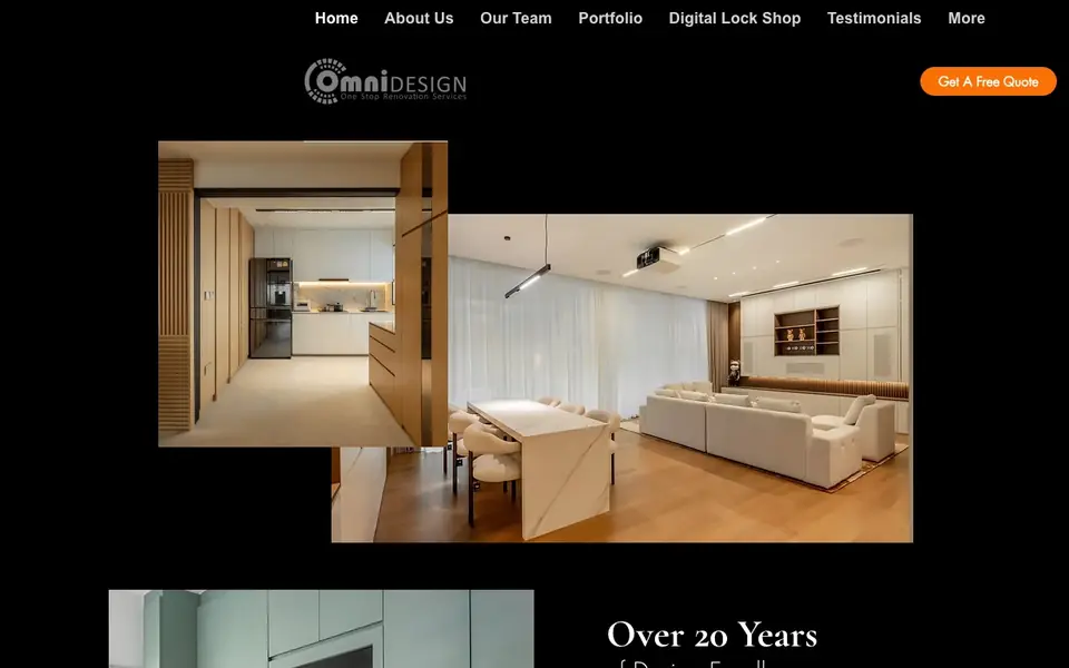 Omni Design website homepage, 4 Oct 2026