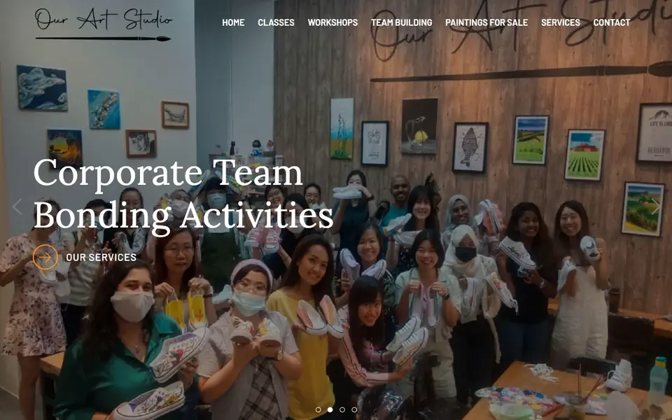 Our Art Studio website homepage, 4 Oct 2026