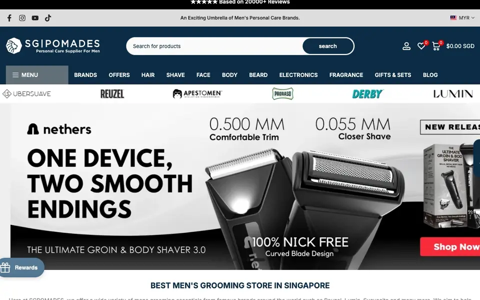 Imperial Barber Classic Pomade website homepage, 4 Oct 2026