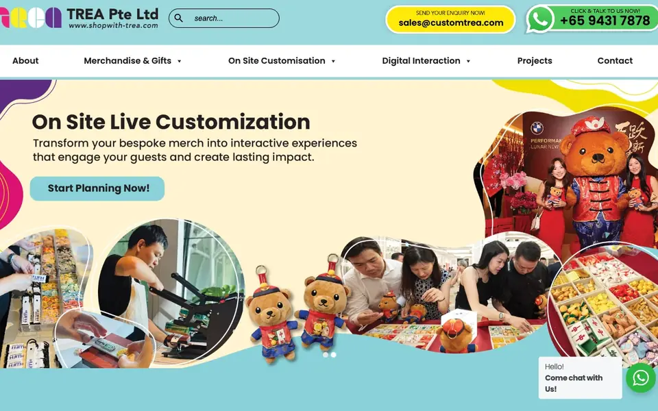 TREA Pte Ltd website homepage, 4 Oct 2026