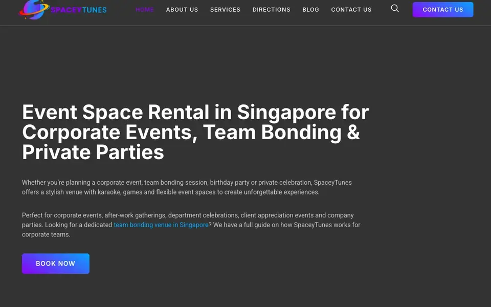Spaceytunes website homepage, 4 Oct 2026