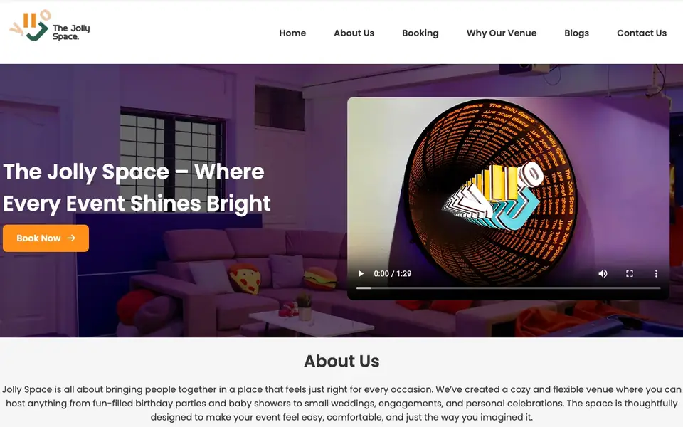 The Jolly Space website homepage, 4 Oct 2026