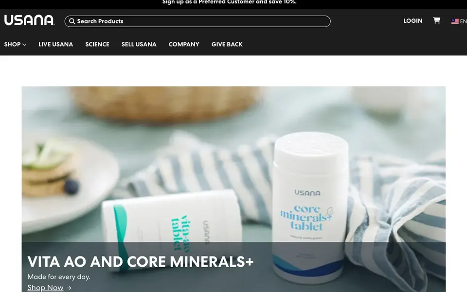 USANA Singapore | USANA Health Sciences website homepage, 4 Oct 2026