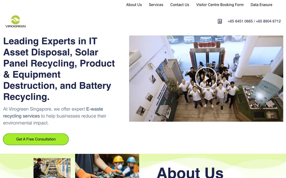 Virogreen website homepage, 4 Oct 2026