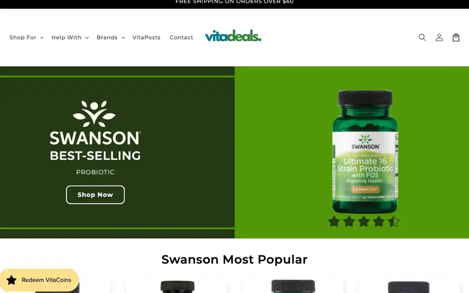 Vitadeals Singapore website homepage, 4 Oct 2026