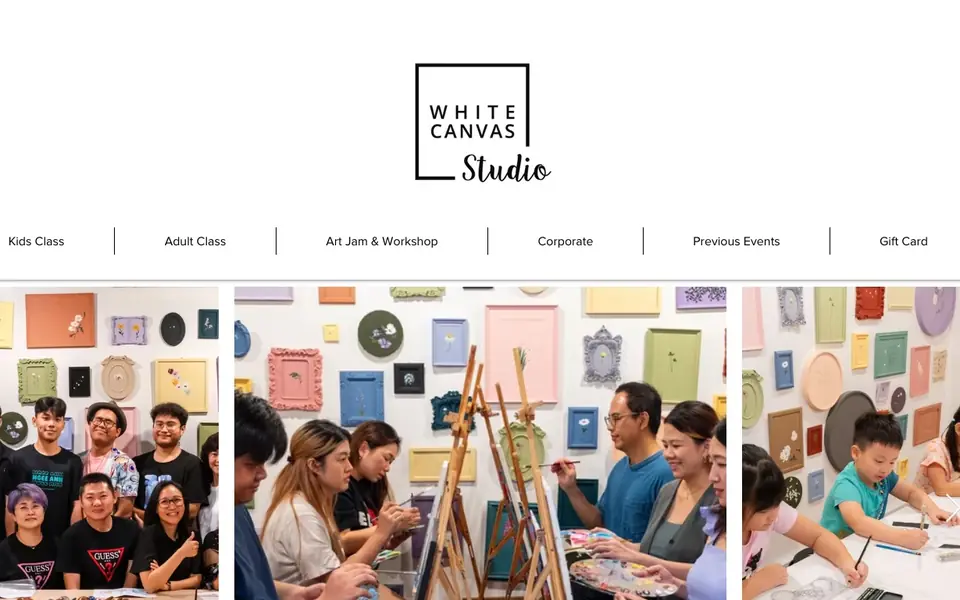 White Canvas Studio website homepage, 4 Oct 2026
