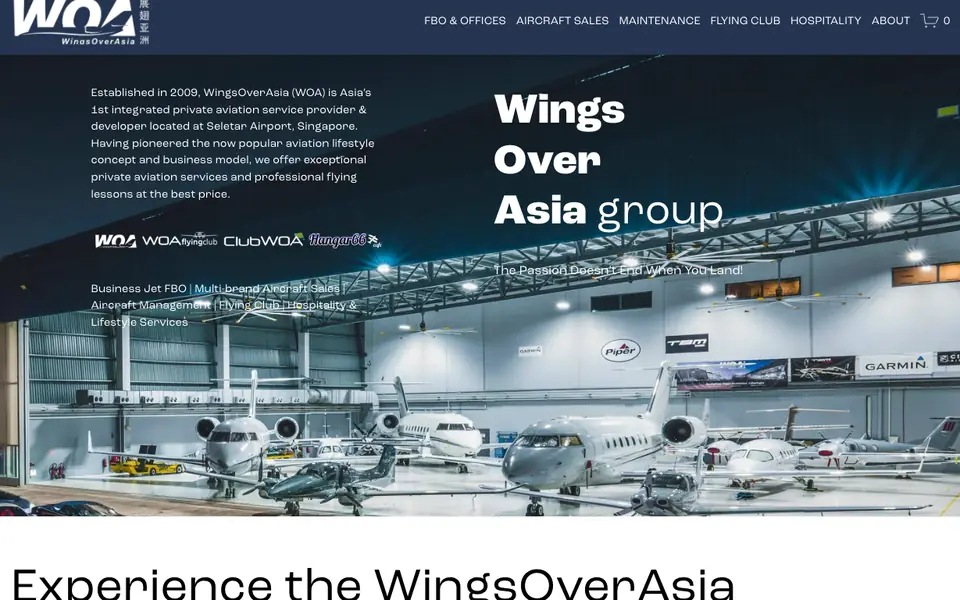 WingsOverAsia website homepage, 4 Oct 2026