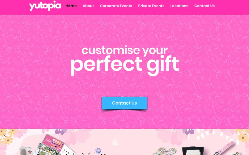 Yutopia website homepage, 4 Oct 2026